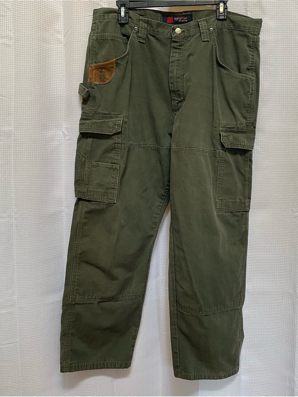 Men’s WRANGLER RIGGS WORKWEAR Ripstop Ranger Cargo Pants Loden Green 38x30